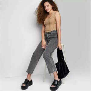 Vintage X-AM Jeans Washed Black High Waisted Mom Jeans Zipper Ankle size 5/6